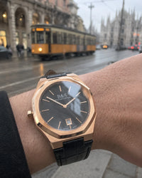 Thumbnail for Black King men's watch, close-up on the wrist – Brother & Sisters (SKU 01122019-black-king)