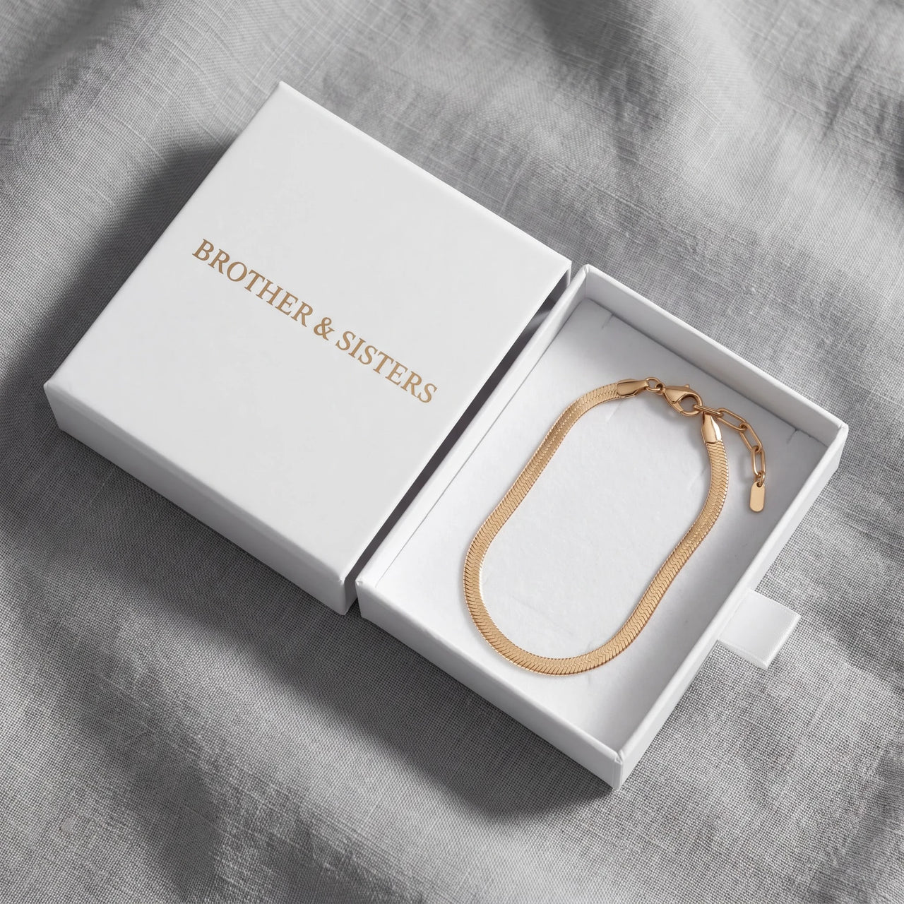 Layla Anklet by Brother & Sisters in gold gift box