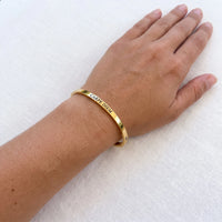 Thumbnail for Carpe Diem bracelet in gold worn, showing its real size | SKU: cp-g