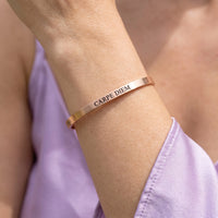 Thumbnail for Close-up of the Carpe Diem bracelet in rose gold worn | SKU: cp-rg