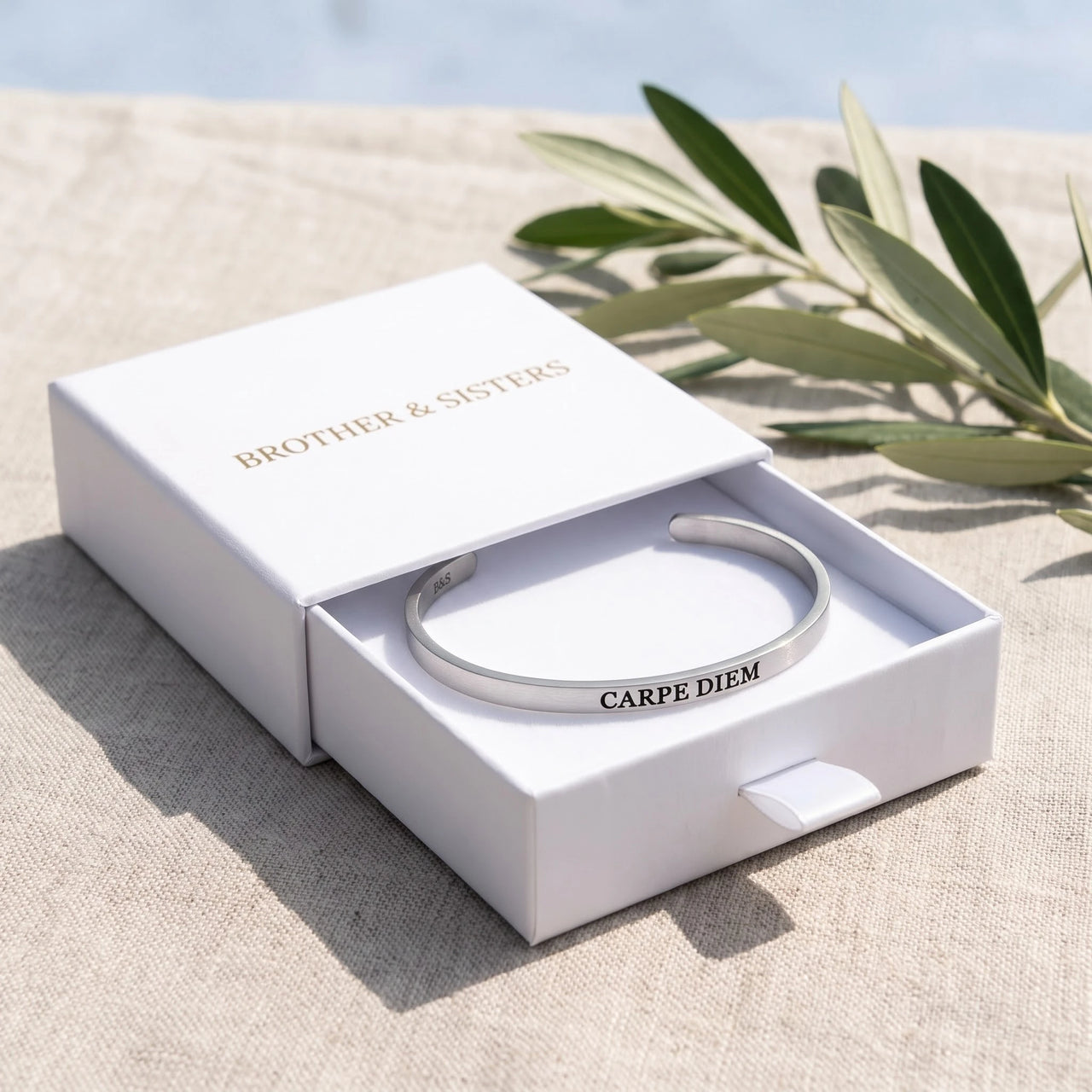 Carpe Diem, silver bracelet — gift box | SKU: cp-rg