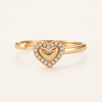 Thumbnail for Ring herz — Produktfoto auf weißem Hintergrund, Gold | SKU: lecoeur