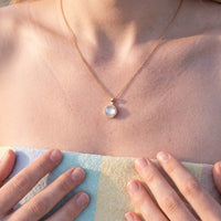 Thumbnail for Goldkette damen — getragen, echte Größe, Gold | SKU: lelunaire