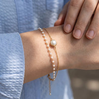 Thumbnail for Armband perlen — Nahaufnahme der Details, Gold | SKU: l-epure