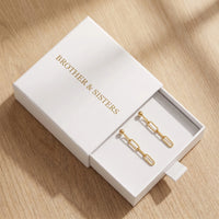 Thumbnail for Kettenohrringe — in der Geschenkbox, Gold | SKU: lespendantes