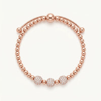 Thumbnail for Bracelet boules — photo produit sur fond blanc, or rose | SKU: 25535342-rose-gold