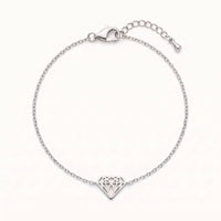 Thumbnail for Bracciale minimal — foto prodotto su sfondo bianco, argento | SKU: 11662607-white-gold