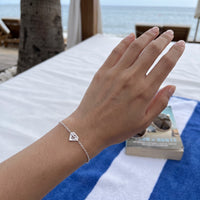 Thumbnail for Bracciale minimal — foto indossata, misura reale, argento | SKU: 11662607-white-gold