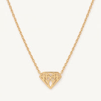 Thumbnail for Diamond shape necklace — product photo on a white background, gold | SKU: 12791388-gold