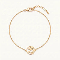 Thumbnail for Bracciale mappamondo — foto prodotto su sfondo bianco, oro | SKU: 22665062-gold