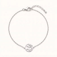 Thumbnail for Bracciale mappamondo — foto prodotto su sfondo bianco, argento | SKU: 22665062-white-gold