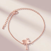 Thumbnail for Little Palm Bracelet, rose gold charm bracelet | SKU: 7819407-rose-gold-color