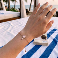 Thumbnail for Rose gold charm bracelet worn, showing its real size | SKU: 7819407-rose-gold-color