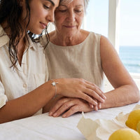 Thumbnail for Silver charm bracelet offered as a gift between mother and daughter | SKU: 7819407-silver-plated