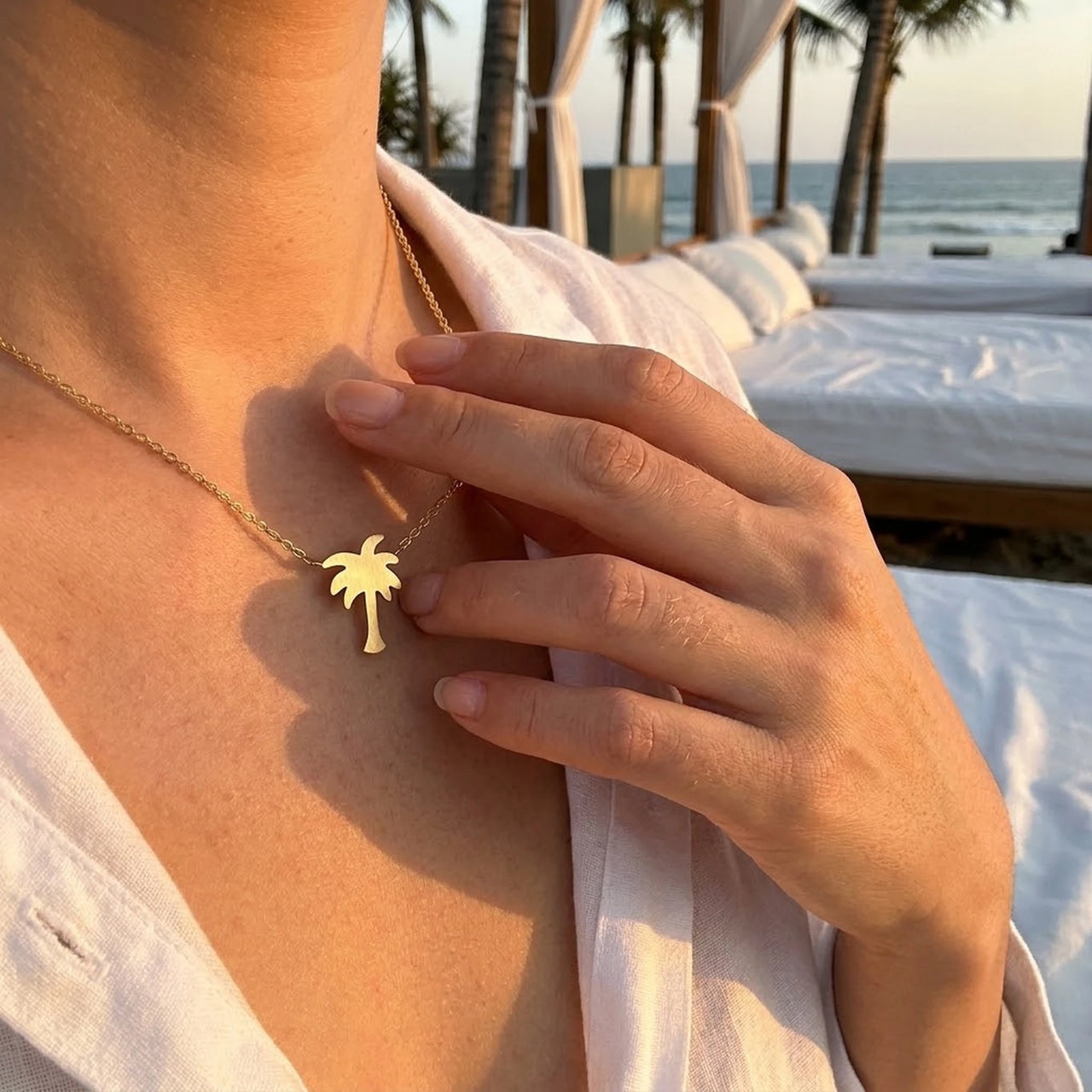 Collana estiva — foto indossata, misura reale, oro | SKU: 8732822-gold-color