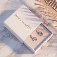 Thumbnail for Orecchini ananas — nella scatola regalo, oro rosa | SKU: 437186-rose-gold-color