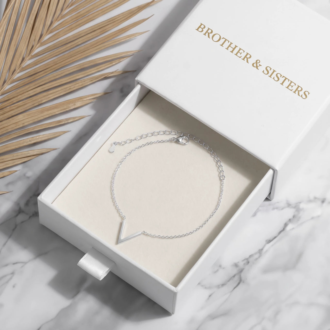 Bracciale minimal — nella scatola regalo, argento | SKU: 9443177-white-gold