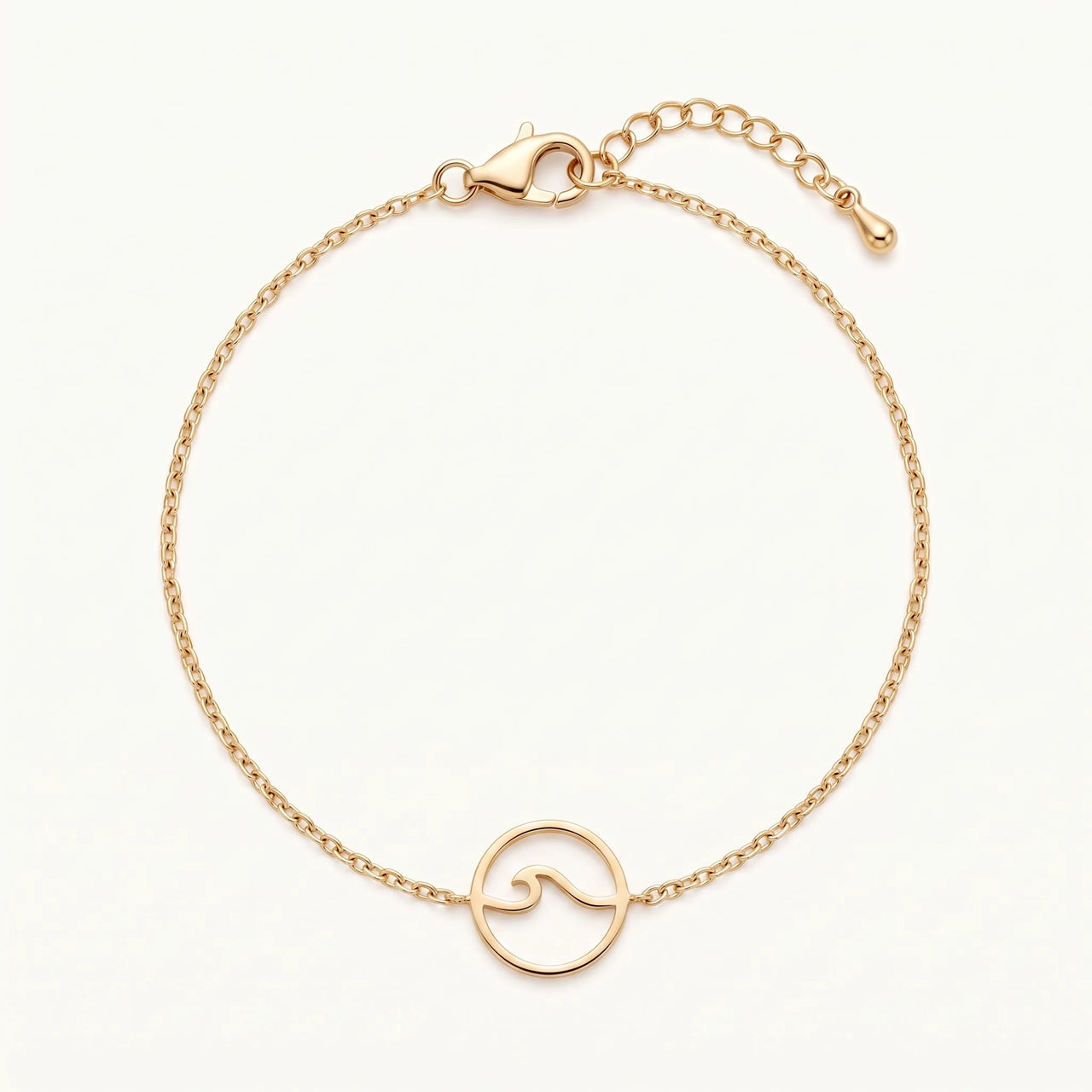 Bracciale onda — foto prodotto su sfondo bianco, oro | SKU: 17429078-gold