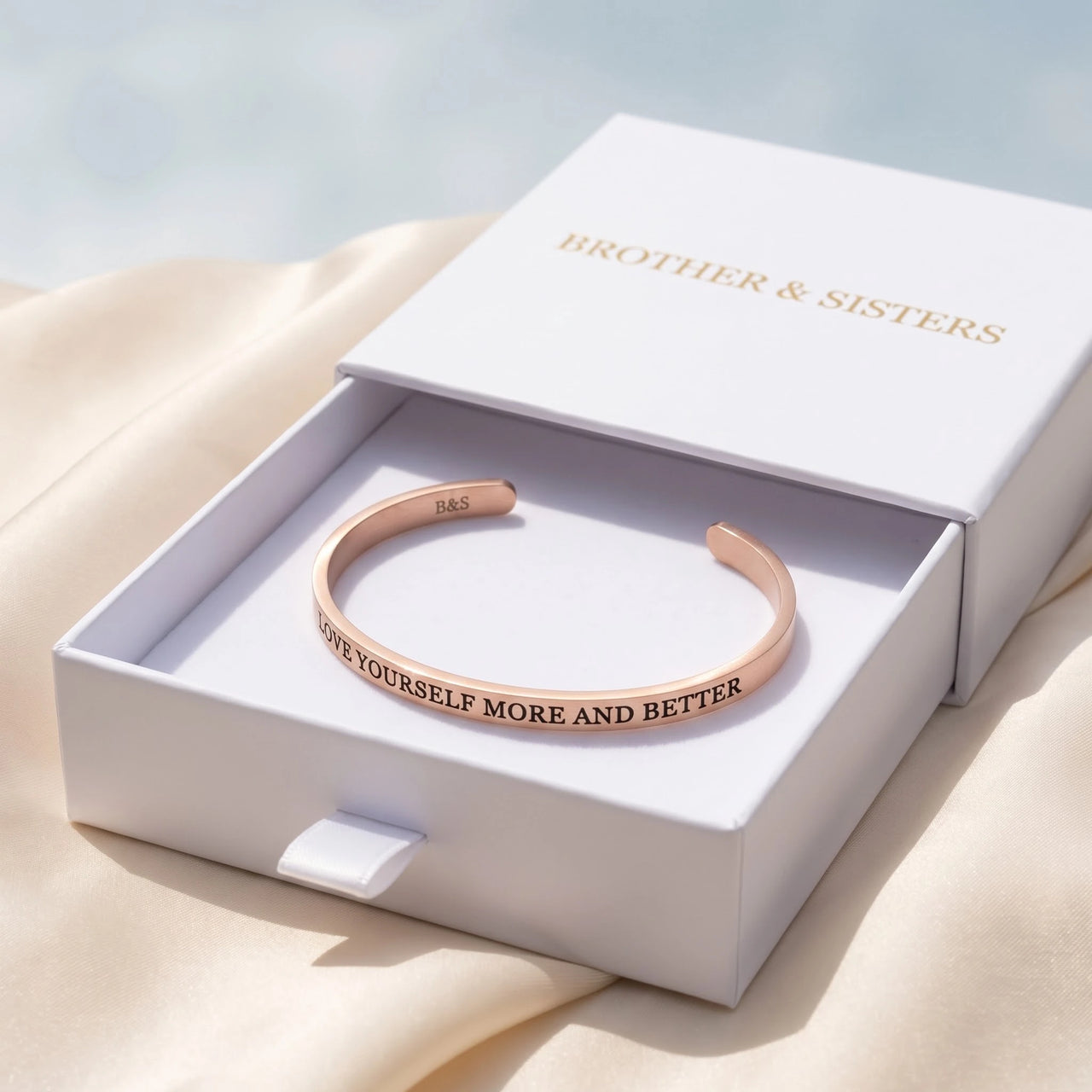 Love Yourself More And Better, rose gold bracelet — gift box | SKU: lymab-rg