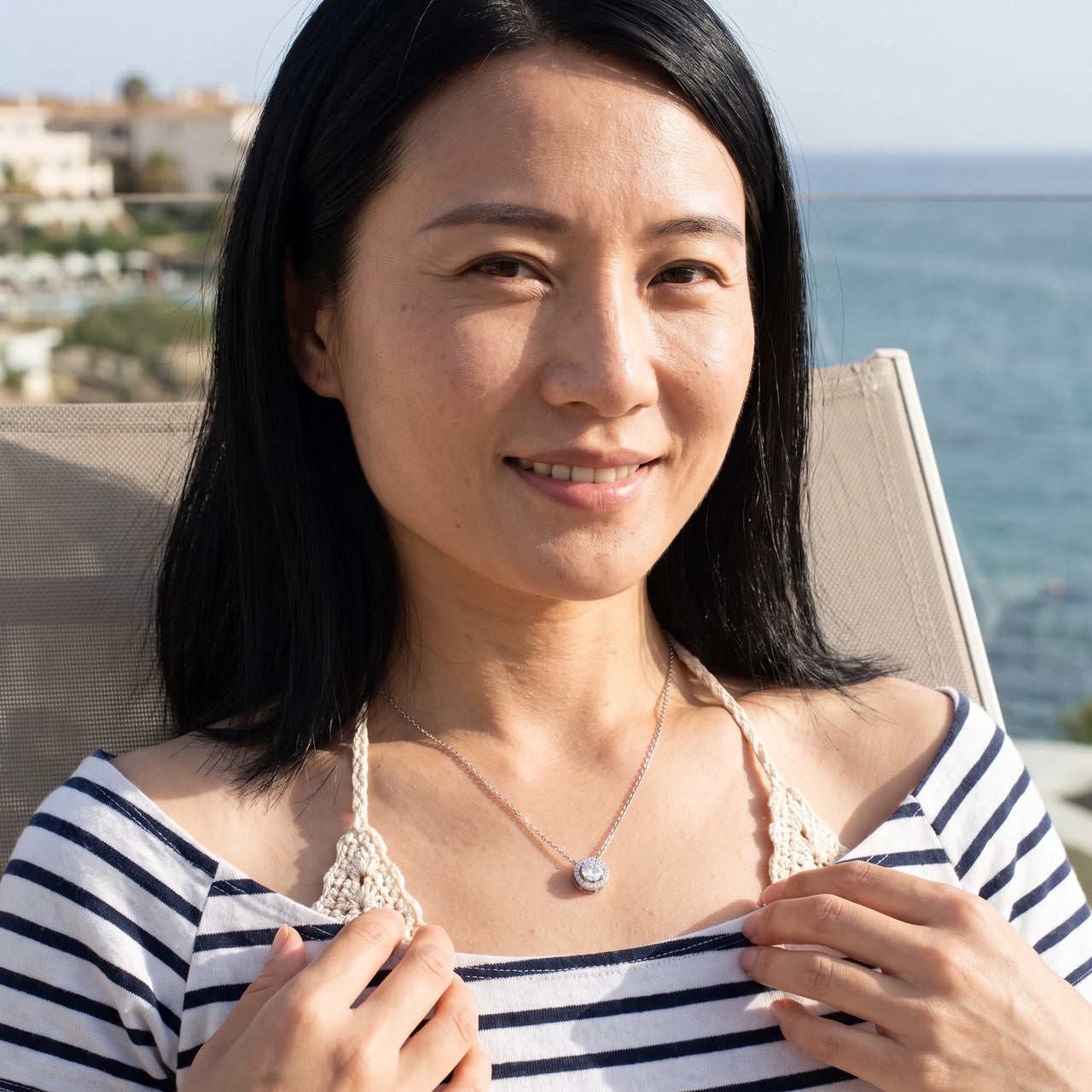 Collana sposa — foto indossata, argento | SKU: 33136351