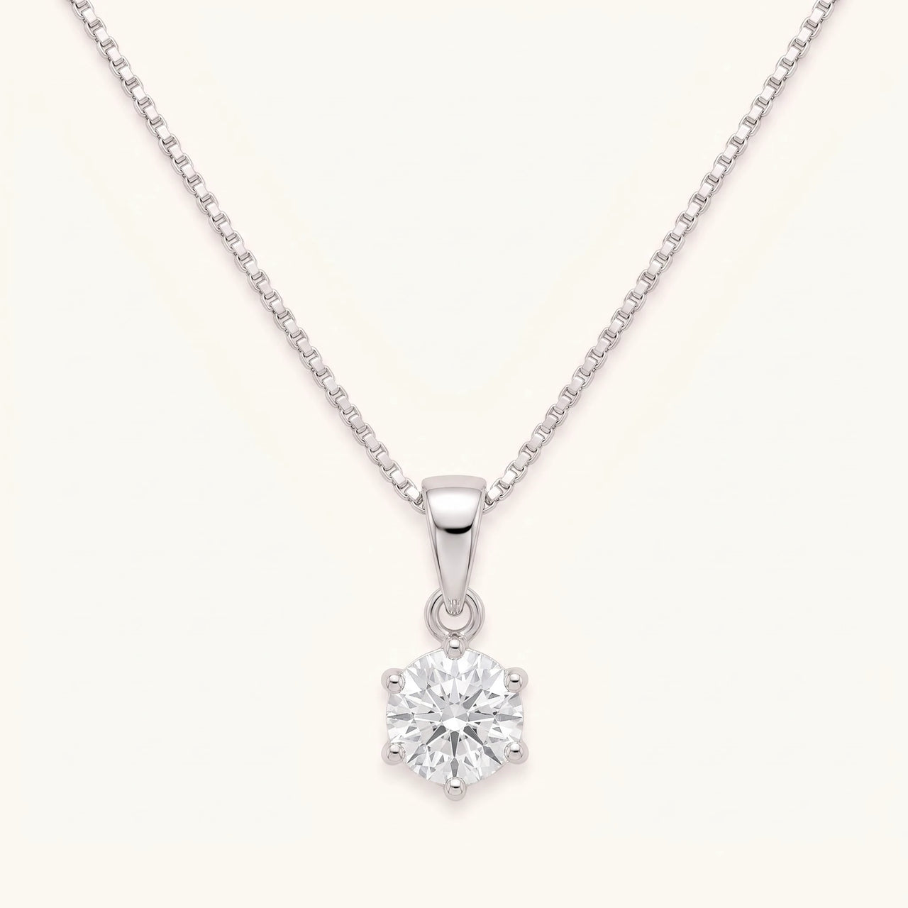 Collana punto luce — foto prodotto su sfondo bianco, argento | SKU: 505665