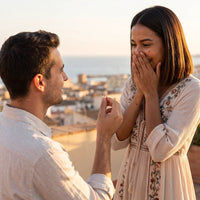 Thumbnail for Bague fine femme — une demande en mariage, or rose | SKU: 10645547-4.5-rose-gold