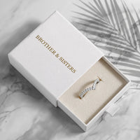 Thumbnail for Chevron ring — in der Geschenkbox, Silber | SKU: 10645547-4.5-silver