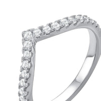 Thumbnail for V ring — Produktfoto auf weißem Hintergrund, Silber | SKU: 10645547-4.5-silver
