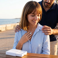 Thumbnail for Bridal necklace — worn by a couple, silver | SKU: 22559056