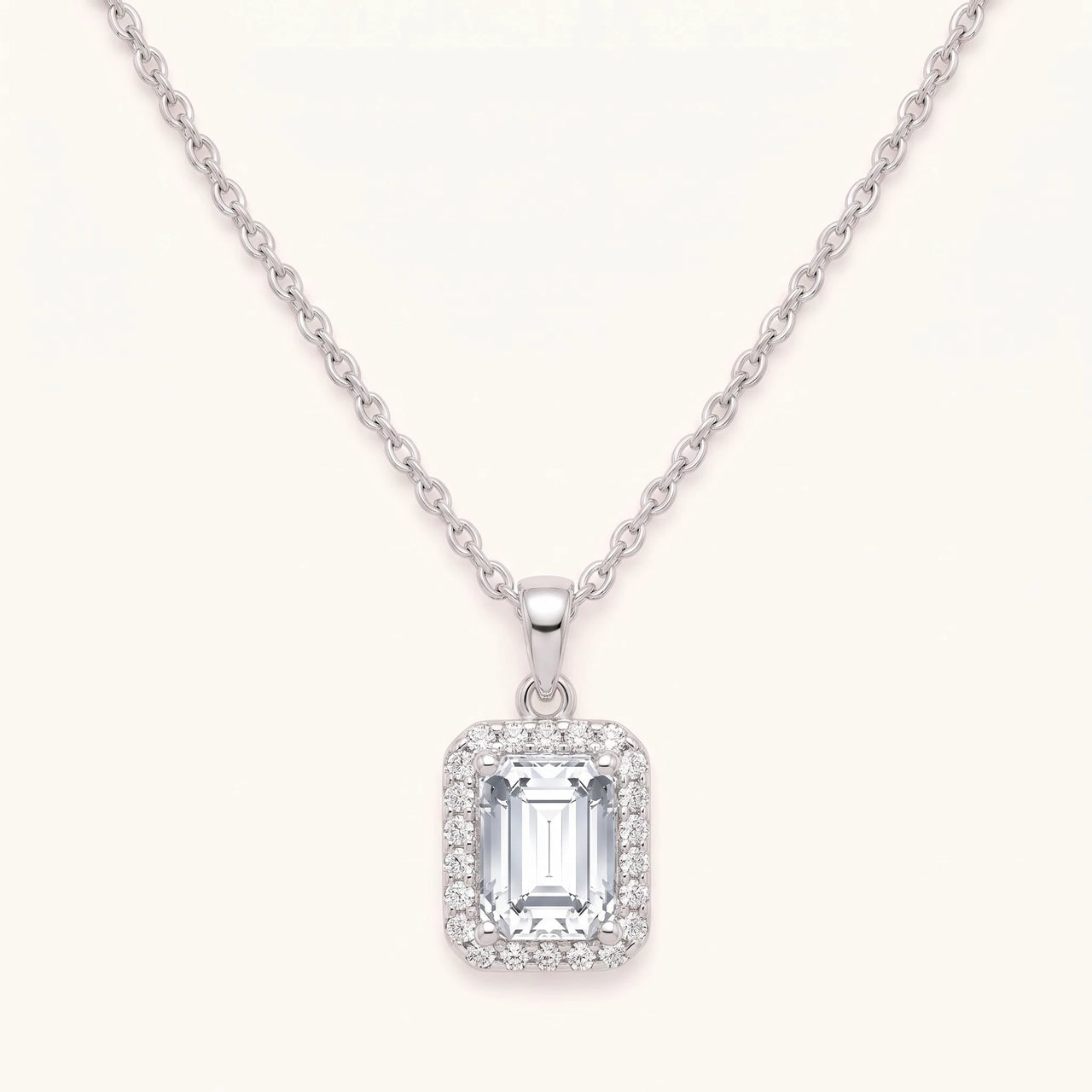 Silver Rectangle Necklace, silver necklace | SKU: 22559056