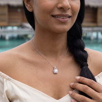 Thumbnail for Silver necklace worn on a summer trip | SKU: 505762