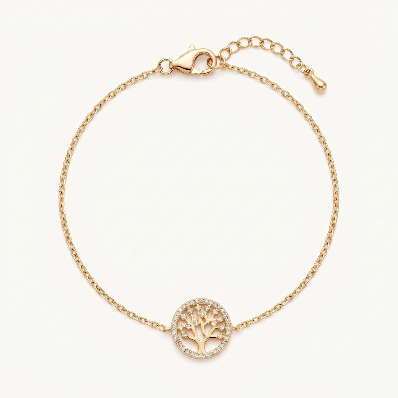 Bracciale albero della vita — foto prodotto su sfondo bianco, oro | SKU: 18963309-gold