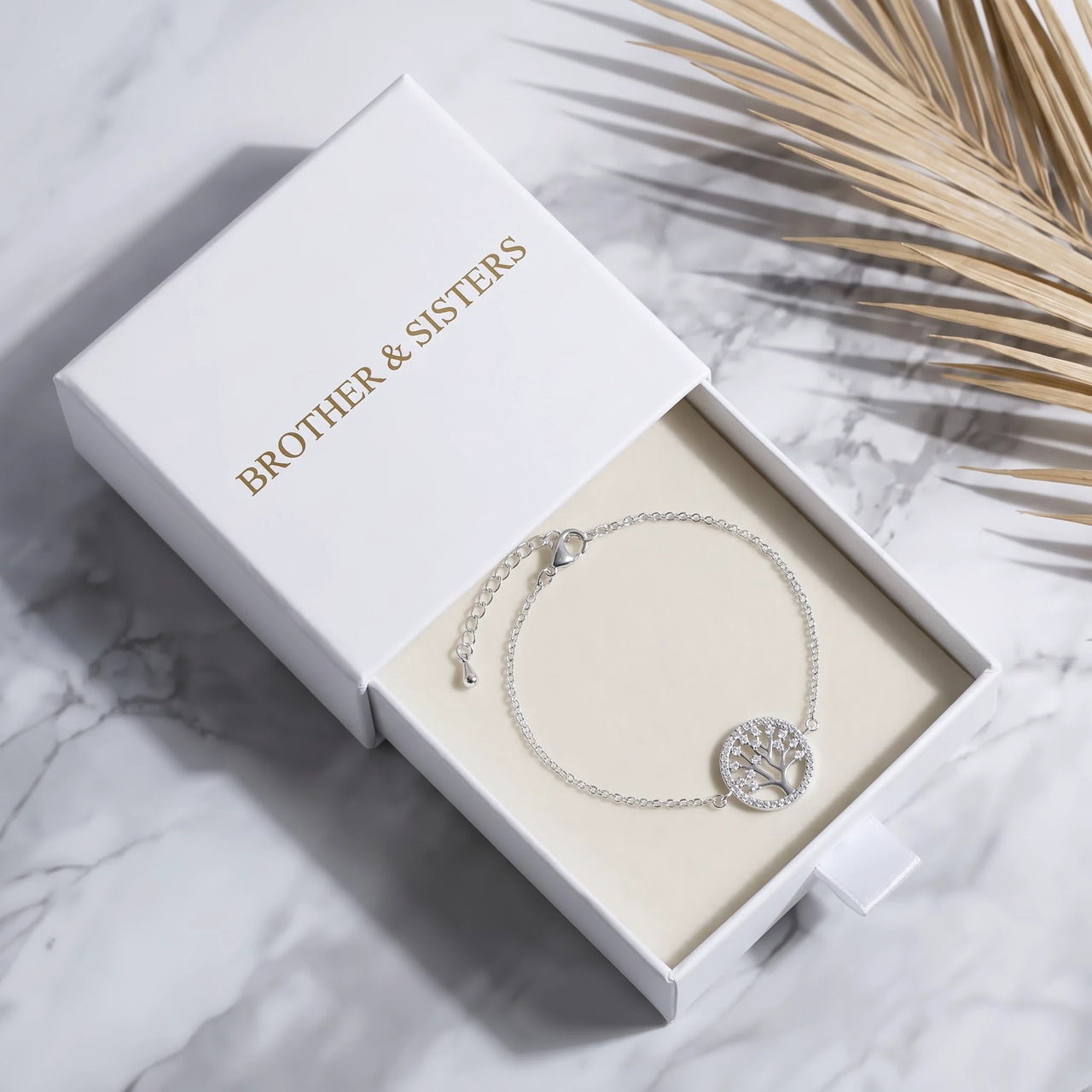 Bracciale albero della vita — nella scatola regalo, argento | SKU: 18963309-white-gold
