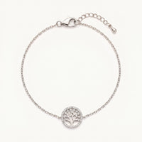 Thumbnail for Bracciale albero della vita — foto prodotto su sfondo bianco, argento | SKU: 18963309-white-gold