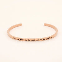 Thumbnail for Bracciale con frase — foto prodotto su sfondo bianco, oro rosa | SKU: 9864184-rose