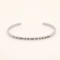 Thumbnail for Bracciali con frasi motivazionali — foto prodotto su sfondo bianco, argento | SKU: 9864184-silver